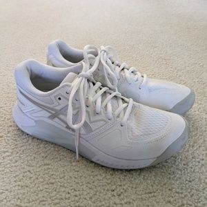 ASICS GEL-CHALLENGER 13 Women's Tennis Shoe Size 6.5, White with Silver